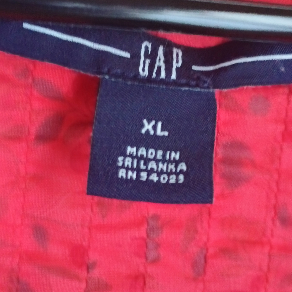 GAP Tunic Women XL Scarlet Pintuck Blouse Academia Office Dinner Bohemian Rose - Picture 3 of 6